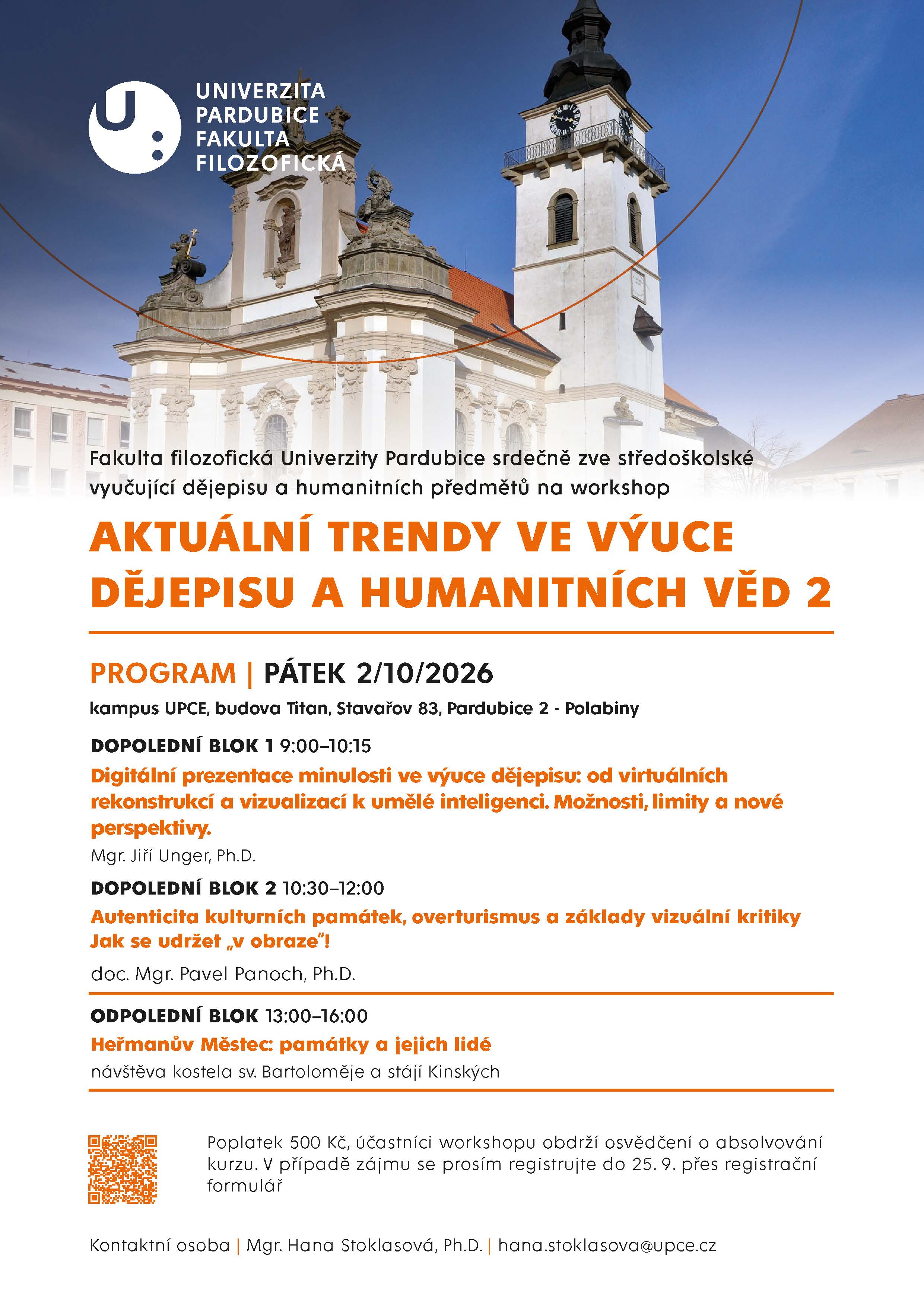 Workshop pro středoškolské vyučující dějepisu a humanitních předmětů 