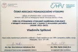 Profesorka Vladimíra Spilková obdržela prestižní ocenění od České asociace pedagogického výzkumu